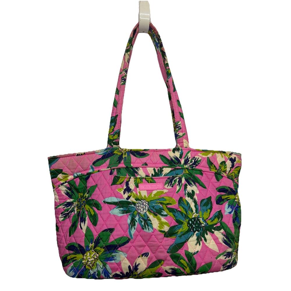 Vera Bradley Purse Tropical Paradise 2 Strap Shoulder Handbag Large Tote Gift